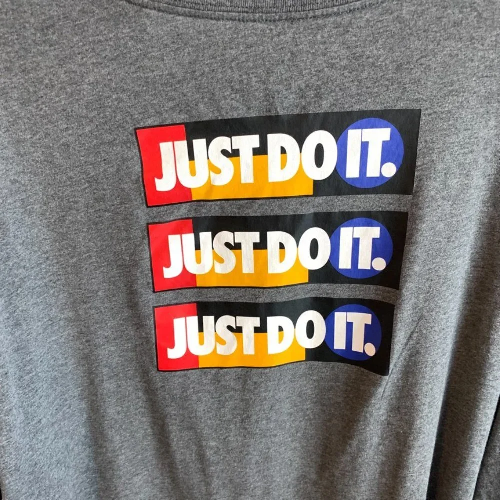Nike Gray The Nike Tee Logo Long Sleeve Shirt
